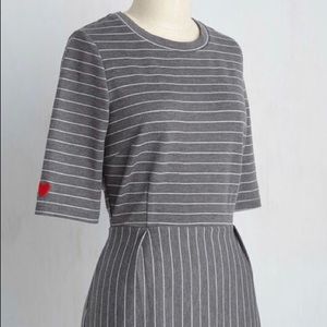 Sugarhill - Grey striped dress